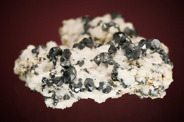 ACANTHITE on CALCITE